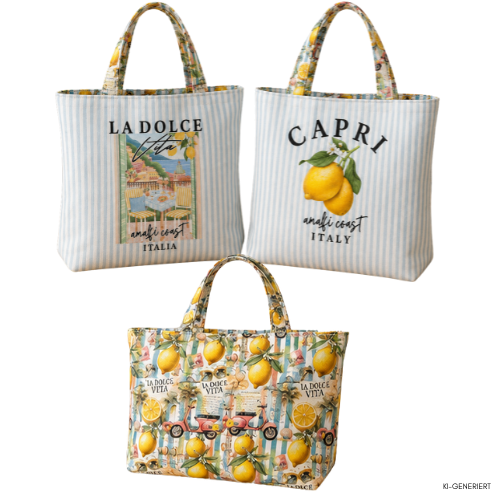 Canvas Taschenpanel Dolce Vita Zitronen
