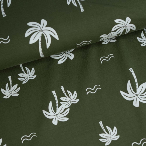 Baumwolljersey Palme khaki