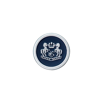 Prym Knopf Wappen metallisiert 15mm navy