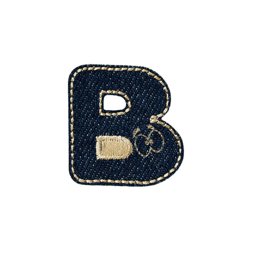 Applikation Jeans Buchstabe B