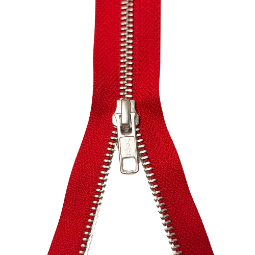 YKK teilbarer Reißverschluss Metall rot 80cm