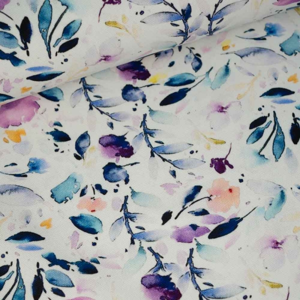 Canvas Aquarell Zweige weiß