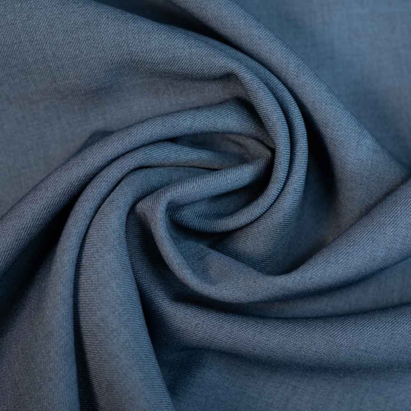 Twill Wool Touch meliert jeansblau
