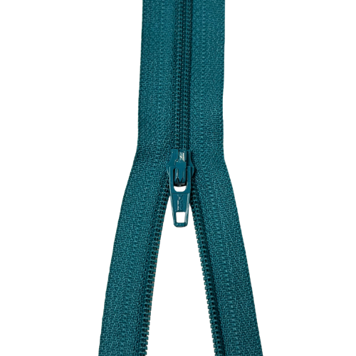 YKK nicht teilbarer Reißverschluss kleine Spirale petrol 60cm