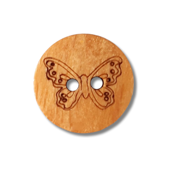 Holzknopf Schmetterling 18mm