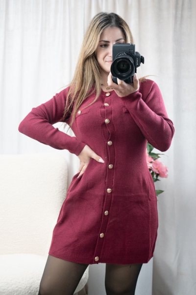 Strickkleid Marina burgundy