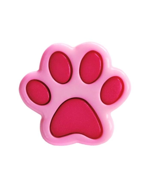Kinderknopf Pfote rosa