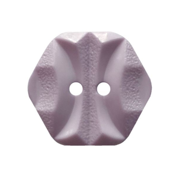 Modeknopf Sechseckig 23 mm hellgrau