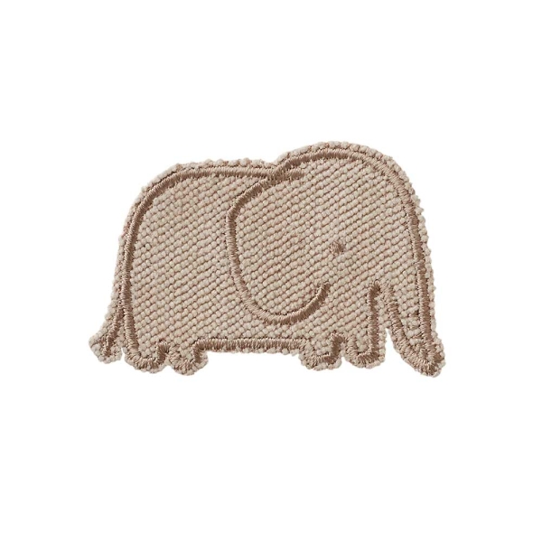 Applikation Elefant Beige