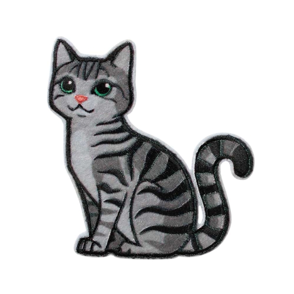 Applikation Katze grau