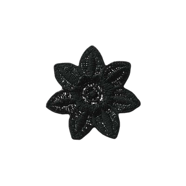 Applikation Blüte schwarz