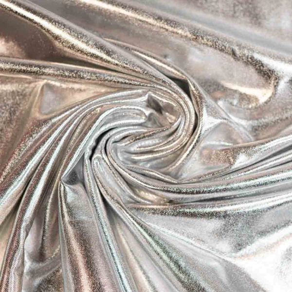 Folienjersey Metallic silber