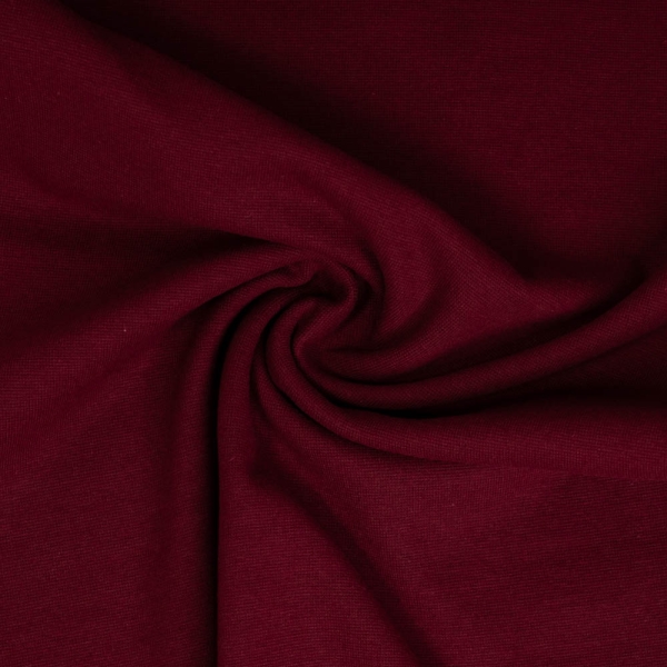 50cm Zuschnitt Feinstrick Bündchen bordeaux