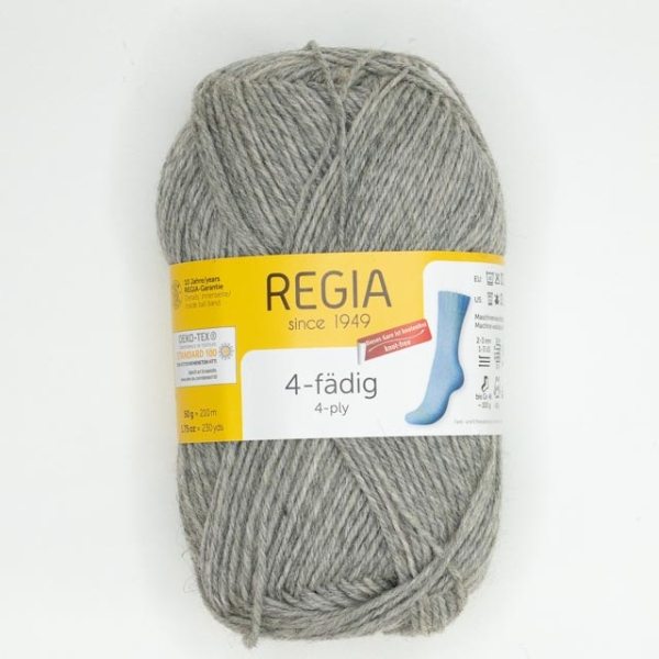 Regia Sockenwolle 4-fädig grau meliert