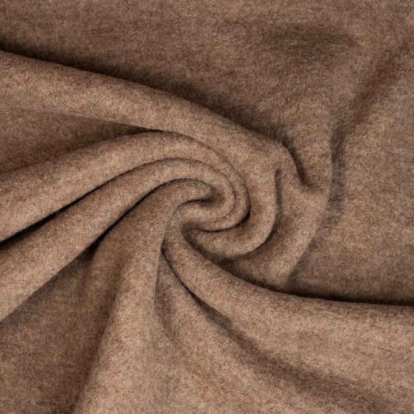Woll Walkloden Wanda meliert taupe