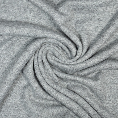 Strickjersey Cuddly Soft Meliert grau