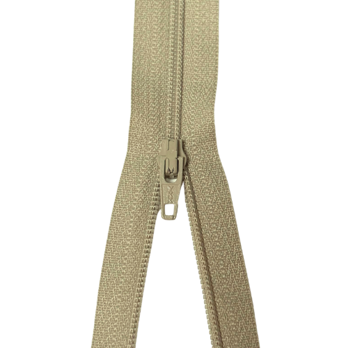 YKK nicht teilbarer Reißverschluss kleine Spirale oliv hell 60cm
