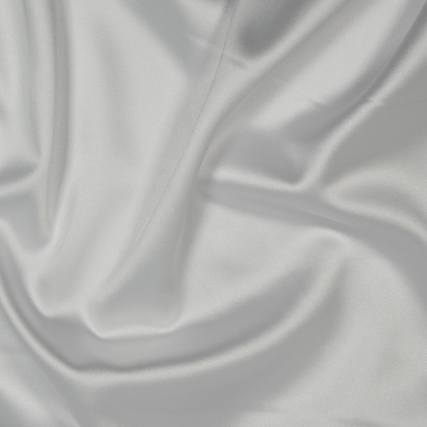 Italienischer Schwerer Festtags Satin Stretch weiß