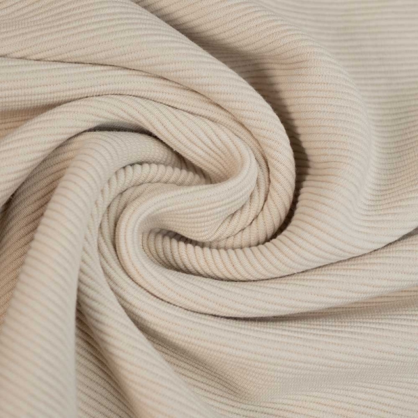 Ripp Baumwolljersey Ottoman beige