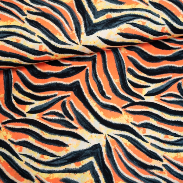 Baumwoll Stretch Animal Vibes orange-terra