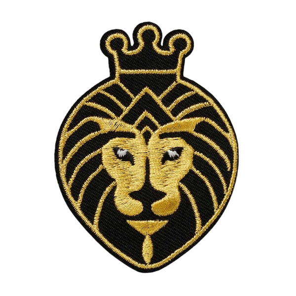 Applikation Löwe gold/schwarz