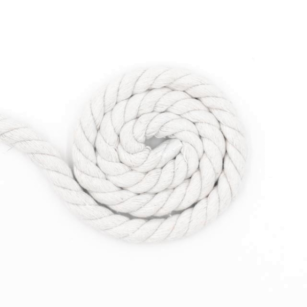 Soft Kordel 8mm gedreht weiß