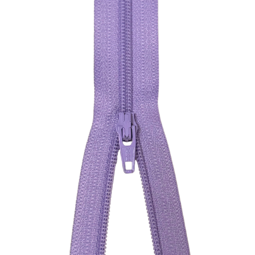 YKK nicht teilbarer Reißverschluss kleine Spirale flieder