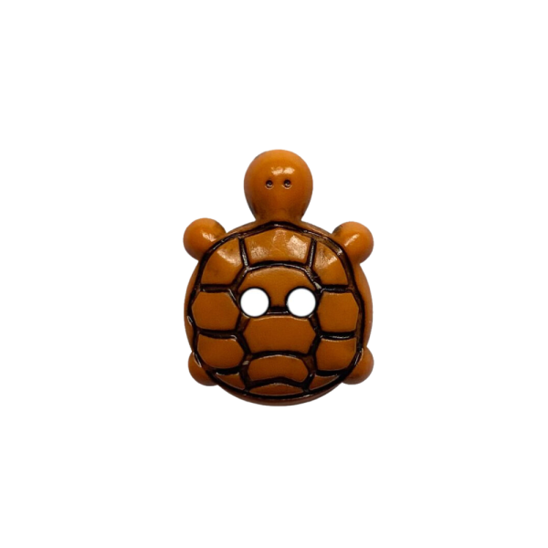 Kinderknopf Schildkröte braun