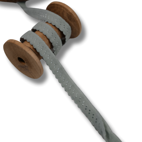 Elastisches Gummi Einfassband 20mm taupe