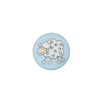 Prym Kinderknopf Schaf 15mm blau