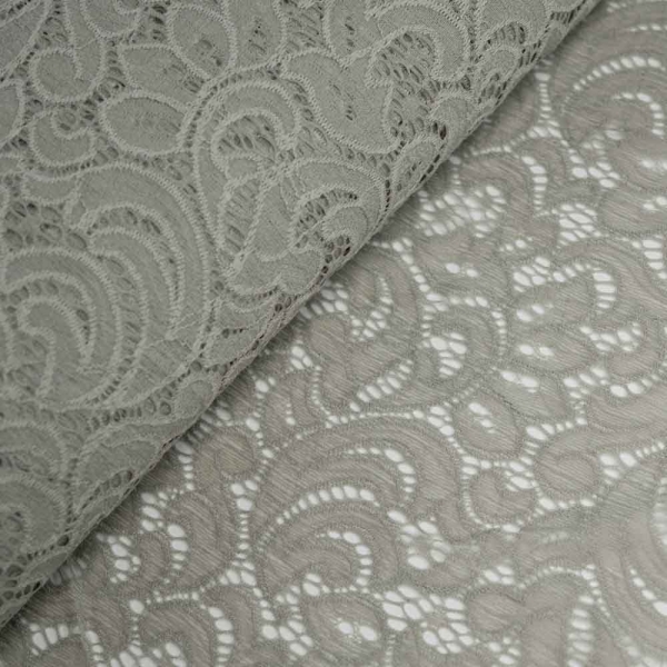 Italienische Spitze STRETCH grau