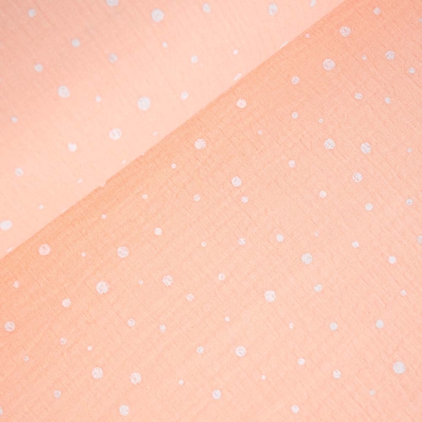 Musselin Double Gauze Pünktchen pastellrosa