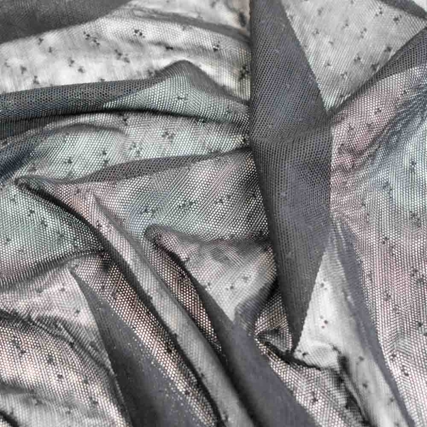 Soft Mesh Stretch Pünktchen schwarz