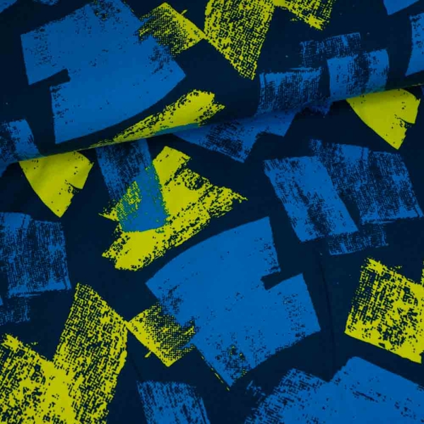 Baumwolljersey Striche navy