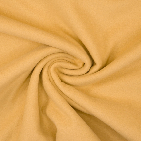 Mantelstoff Velour senfgelb