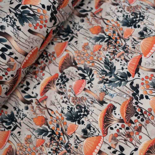 French Terry Sweat Pilz beige