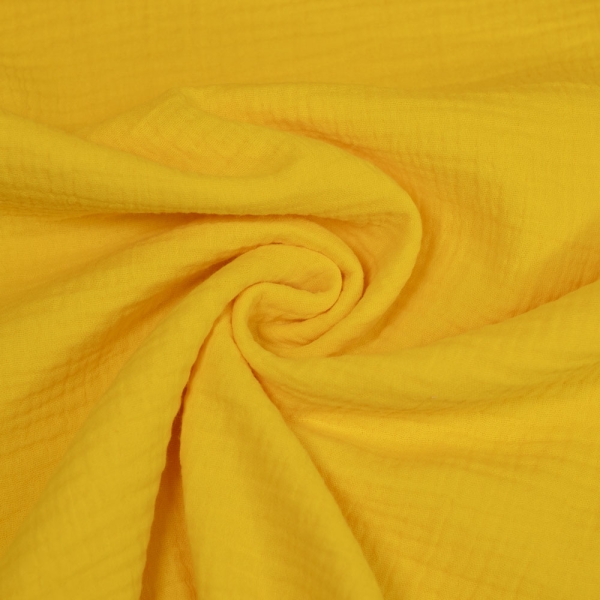 Bio-Musselin Double Gauze Uni sonnengelb