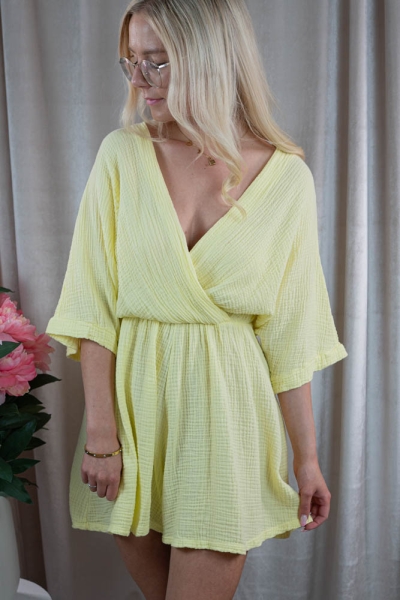 Musselin Jumpsuit Ella butter yellow