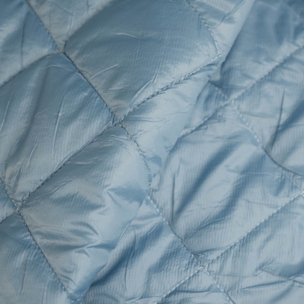 Jacken- & Westen Steppstoff Rauten jeansblau hell