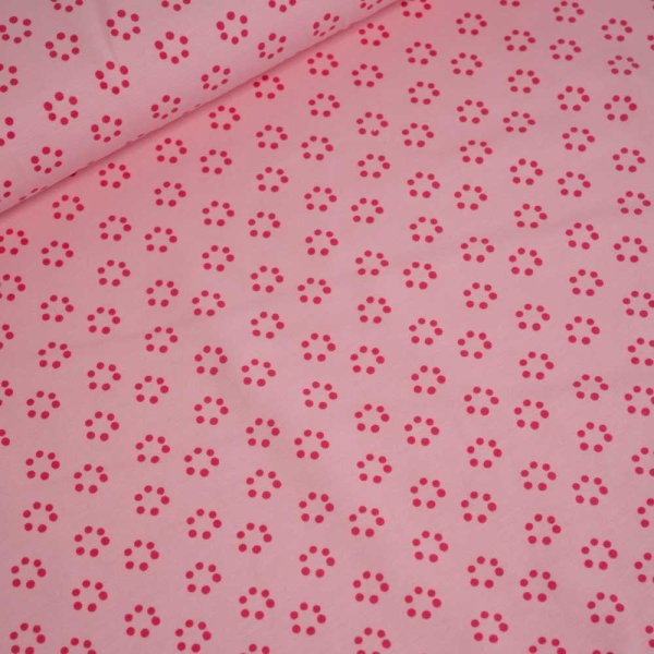 Baumwolljersey Tupfen rosa