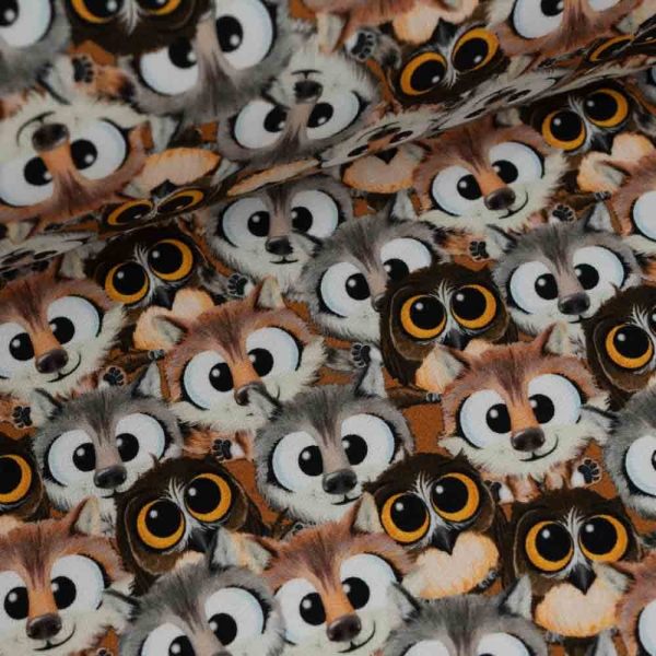 Winter Sweat Eulen taupe