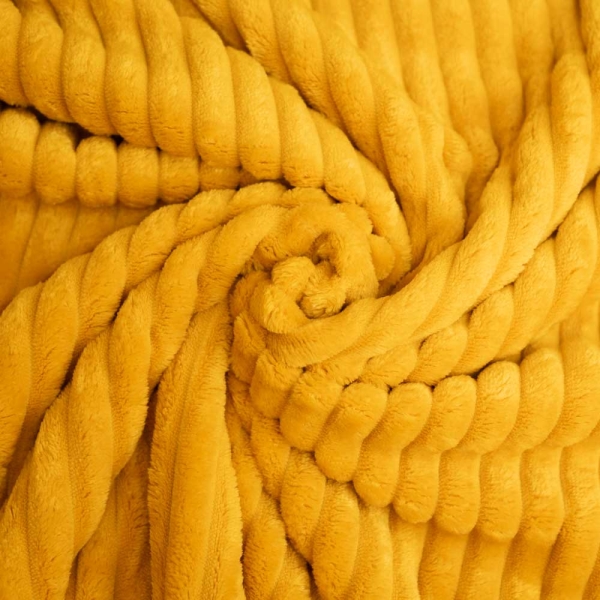 Cord-Look Fleece senfgelb