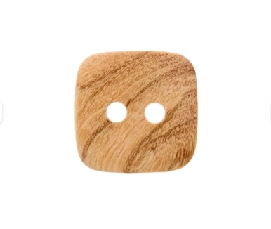 Prym Holzknopf Quadrat 12mm