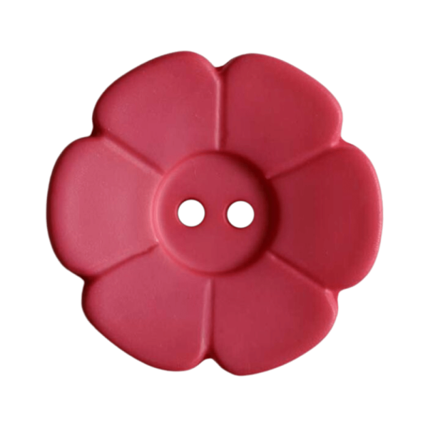Kinderknopf Blume matt 28 mm pink