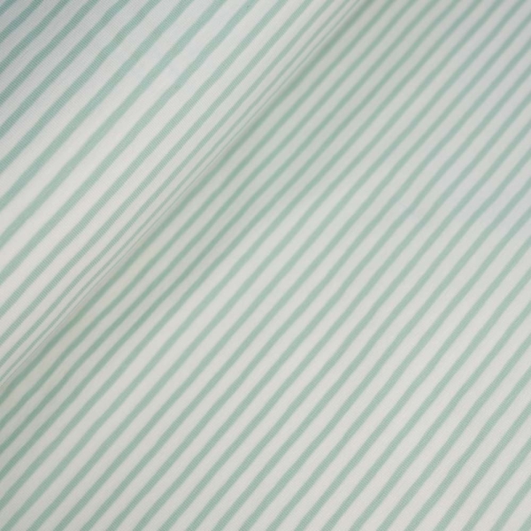 Baumwolljersey Streifen mint-weiß