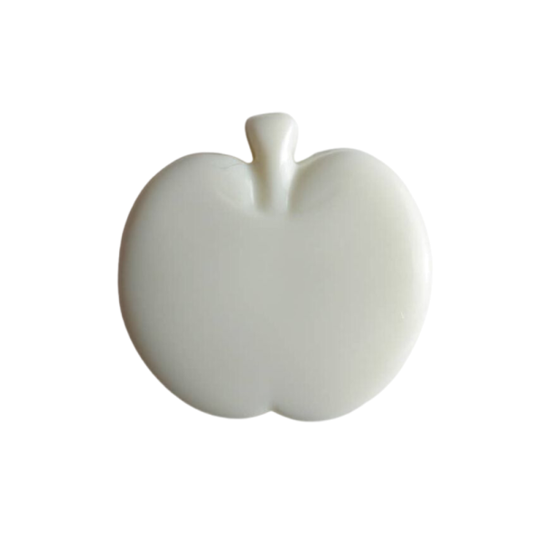 Kinderknopf Apfel 14mm weiß