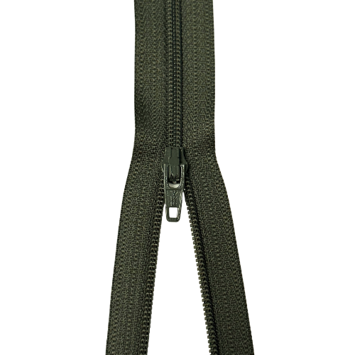 YKK nicht teilbarer Reißverschluss kleine Spirale khaki 60cm