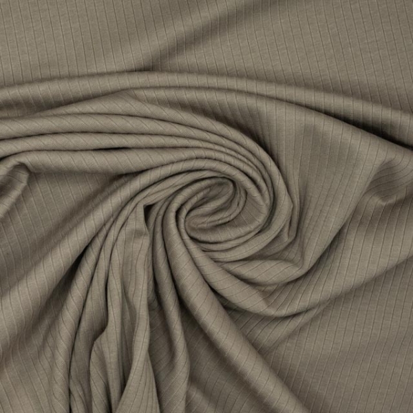 Baumwolljersey Ripp Uni beige
