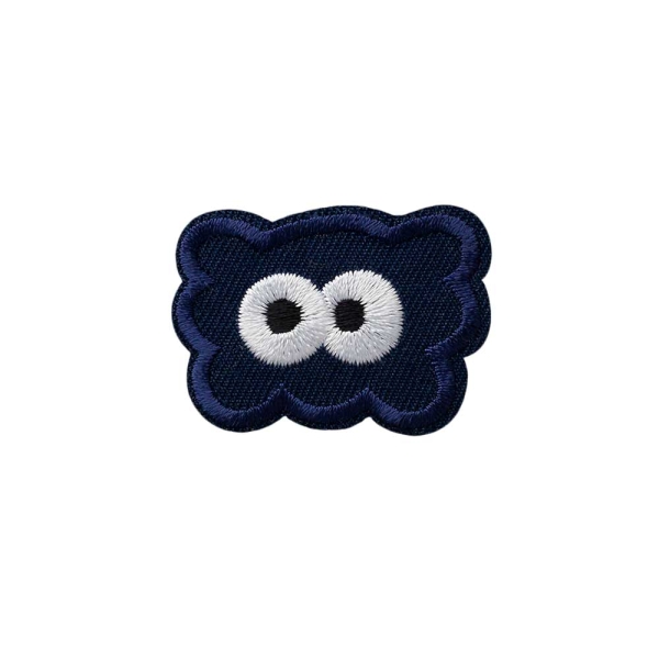 Applikation Form mit Augen blau