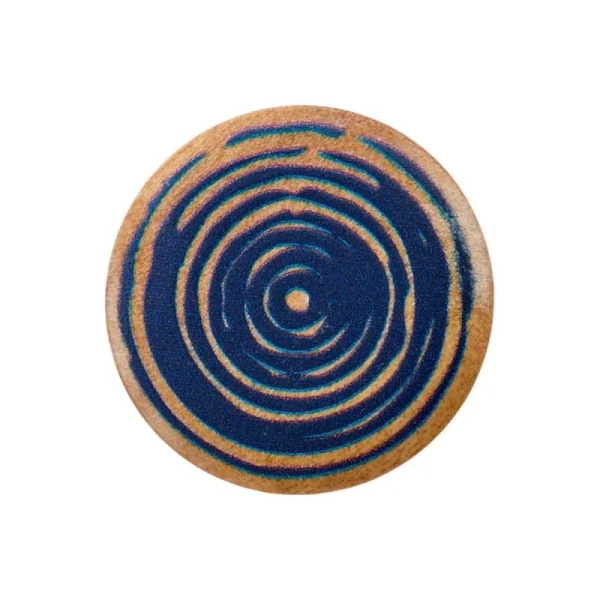 Holzknopf Öse spirale 25mm marine